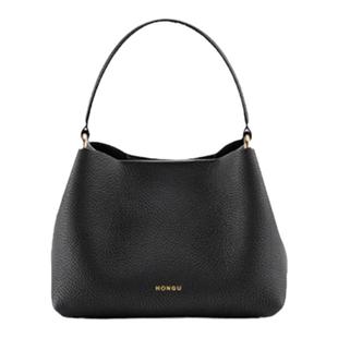 红谷包包女2025新款质感真皮时尚单肩手提斜挎包牛皮水桶包女士包