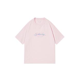 乔丹短袖t恤女2026春季新款透气宽松微落肩女士休闲上衣短t圆领