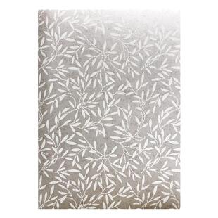 不咸｜罗织D 银色树叶立体肌理凹凸感纹理礼物包装纸书皮纸质书衣