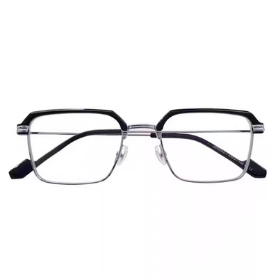 感光男女防蓝光辐射抗疲劳平光眼镜半框护眼防近视无度数变色两用