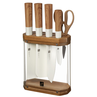 卡特马克八角刀具套装厨房白钛菜刀组合家用厨刀菜刀二合一套装