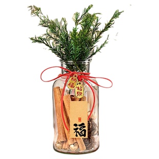 家居玄关入户摆件肉桂生财粗盐净宅大颗粒电视餐边柜招财客厅装饰