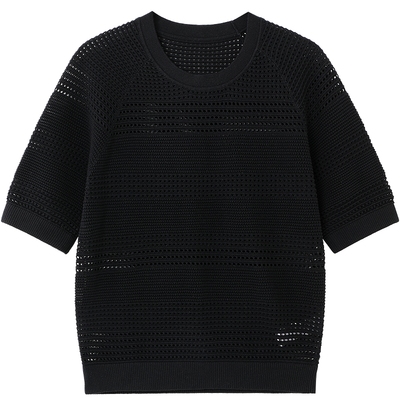 全棉时代圆领T恤女短袖棉线打底衫外穿半袖薄款宽松显瘦上衣25新