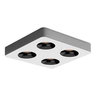 超薄明装射灯方形免打孔吸顶灯客厅卧室照明无主灯四头防眩斗胆灯