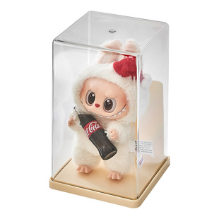 适用labubu豪华单间展示盒适用泡泡玛特拉布布搪胶公仔盲盒收纳架