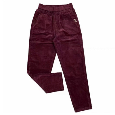 弹力腰百搭灯芯绒九分加绒小脚裤