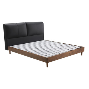 政府补贴喜临门实木框架极简全真皮床卧室高端大气双人床 榛果S