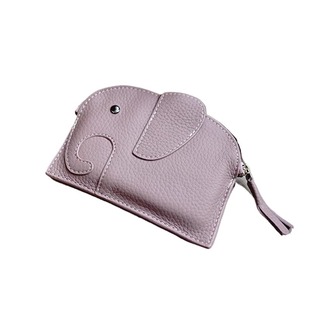 大象小象闭合牛皮质感小巧耳机硬币钥匙收纳零钱包卡包可爱卡通