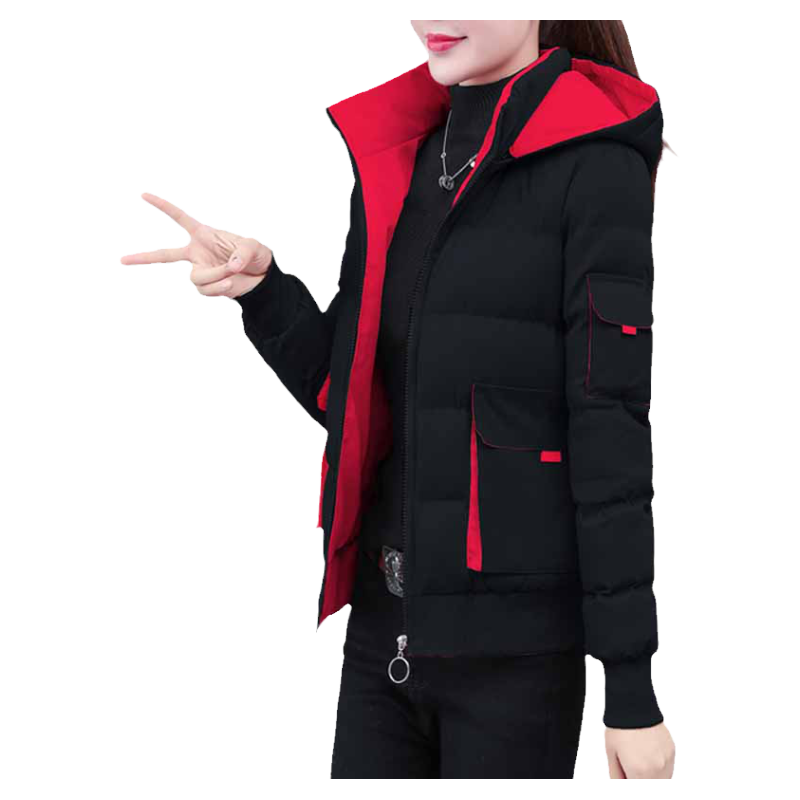 棉袄女短款小棉衣羽绒棉服两面穿冬季2024年新款百搭加厚外套爆款