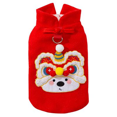 狗狗衣服喜庆冬装泰迪比熊宠物小型犬西高地博美冬天过年棉衣拜年