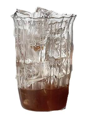 ins风家用玻璃咖啡杯拿铁杯