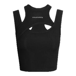 【戚薇吴宣仪同款】Unawares. 错位结构针织背心/连体衣 短款内搭