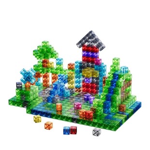 百变透明磁力方块我的积木世界几何磁性超大颗粒拼图儿童益智玩具