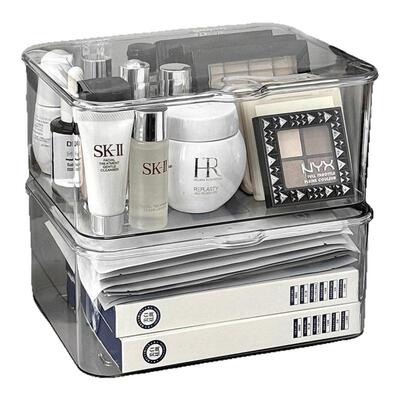 亚克力透明防尘桌面收纳盒