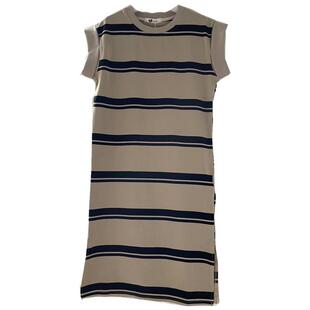 儿童裙子夏天新款洋气长款女童t恤裙条纹学生中大童女孩子连衣裙