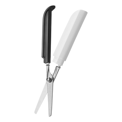 得力便携式开箱小剪刀儿童学生用创意小号可伸缩随身圆头旅行剪子安全可爱随身携带0600美工刀手工剪刀胶棒带