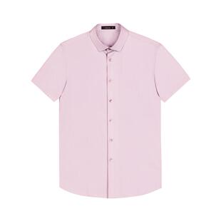 劲霸男装春夏翻领小肌理清爽短袖衬衫┃BECE2303
