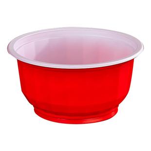 彩色包装硬质加厚一次性塑料红碗聚餐喜庆碗家用餐具结婚碗筷套装