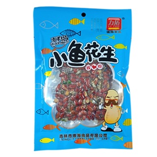小鱼花生力拓235g装下酒菜商用小鱼干原味咸香酥五香炸花生米即食
