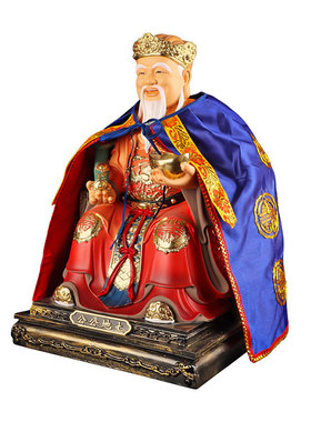 佛衣披风土地公公土地婆神像