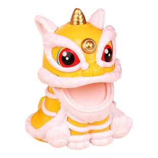 太阳能醒狮汽车摇头摆件2025新款国潮舞狮前台车载中控台装饰用品