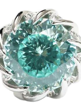 pt950八心八箭高碳钻彩宝开口戒