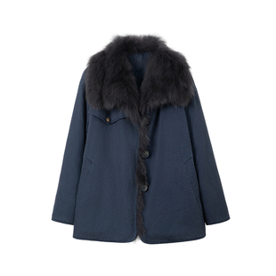 ［限量特价］GHJOD 芬兰狐狸毛领90白鹅绒工装羽绒派克服外套