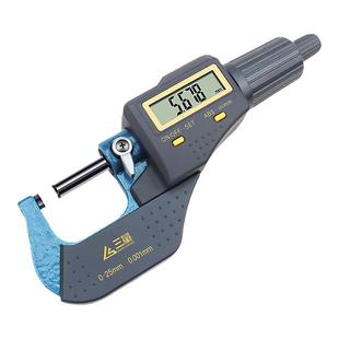 日本三量数显千分尺高精度外径千分尺带数显螺旋测微器卡尺0-25mm