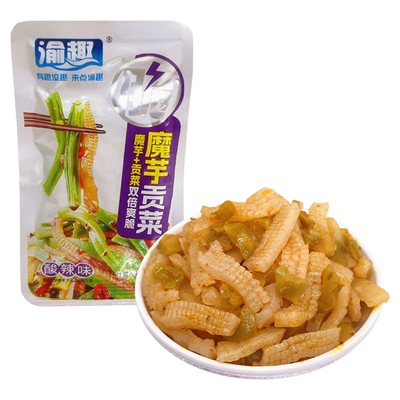 渝趣魔芋贡菜爽脆即食香辣素毛肚