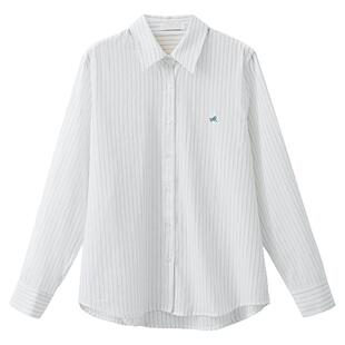 夕蒙2026新款春季韩系高级感轻奢减龄洋气上衣小个子米白条纹衬衫