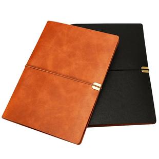 A5康奈尔活页笔记本子可拆卸商务办公软皮A6活页夹简约大学生考研B5绑带记事本手账本工作会议记录本可定制