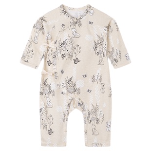 考拉蒂尔 52码宝宝连体衣婴儿内穿打底衫睡衣新生儿秋冬纯棉衣服