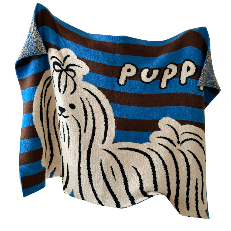 母婴A类设计师款办公室沙发毯子午睡毯半边绒毛毯加厚沙发盖毯