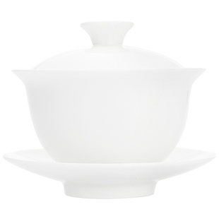 雅集茶具儒雅骨瓷盖碗茶杯茶盘功夫茶具套装简易茶具干泡台品茶杯