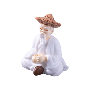 微景观造景卡通人物姜太公钓鱼小狗苔藓花盆鱼缸垂钓装饰品小摆件