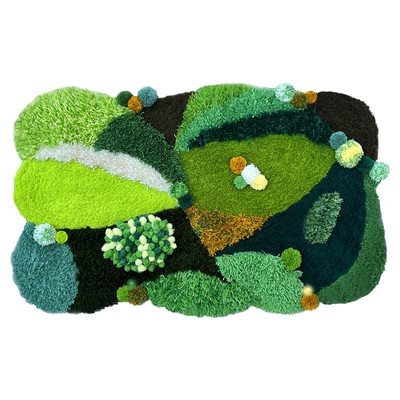 手工制作轻奢苔藓地毯材料包