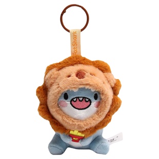 正版肥肥鲨鱼毛绒书包包挂件狮子挂饰公仔孙颖莎头王楚钦周边玩偶