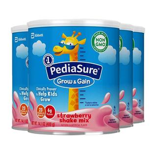 美版雅培小安素PediaSure婴幼儿童营养素成长奶粉草莓味4罐装400g
