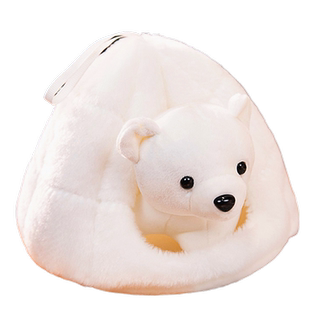 可爱北极熊雪窝玩偶公仔企鹅冰屋毛绒玩具女生儿童生日礼物纪念品