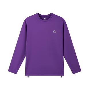 匹克速干长袖T恤秋新款男加绒跑步休闲运动卫衣户外透气打底上衣