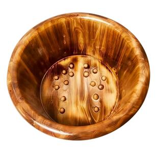 仟木悦碳化木泡脚木桶家用木盆泡脚盆木质洗脚桶实木泡脚桶过小腿