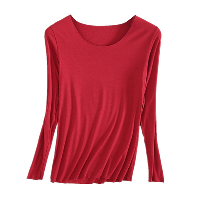 莫代尔无痕春秋修身显瘦内搭T恤