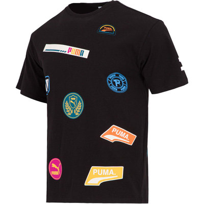 Puma/彪马正品 MIX BADGE 男女舒适透气运动T恤 537795-01