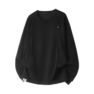 it :5cm/FIVECM高级感时尚圆领长袖卫衣男士2026新款秋冬内搭上衣