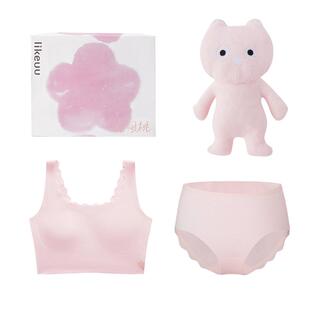 ubras旗下likeuu儿童内衣女囡囡桃礼盒少女一阶段初发育小背心