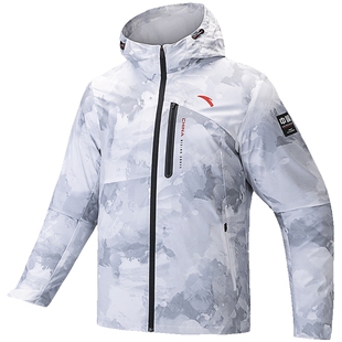 安踏防泼水外套丨梭织运动上衣男夏季新款连帽夹克上衣152447617N