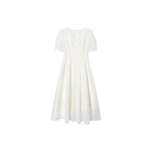 【现货-白月光提花】PIT仙女裙天丝V领连衣裙女夏季新款长裙