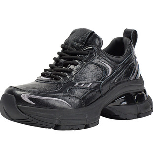 CDF女鞋2026春新款时尚百搭潮流老爹鞋简约厚底增高休闲运动鞋女