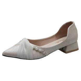 仙女风温柔粗跟鞋女2026春季新款配裙子气质法式百搭时尚晚晚单鞋