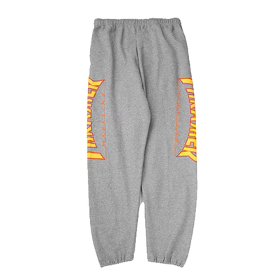 THRASHER美版火焰束脚加绒卫裤